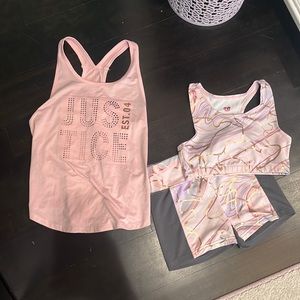 Girls justice workout set size 8 perfect for summer